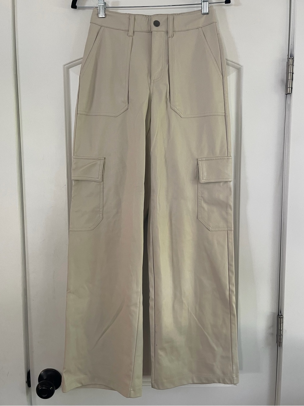 Wild Fable Cream Faux Leather Cargo Pants - XS